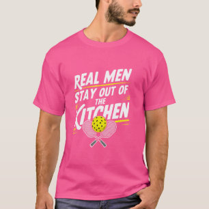 T-shirt Les vrais hommes jouent au pickball