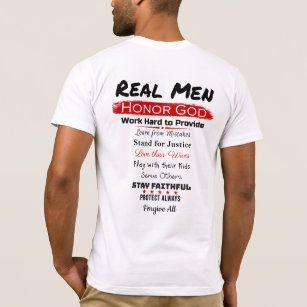 T-shirt Les vrais hommes - La super liste de foi de Christ