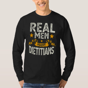 T-shirt Les vrais Hommes Marient Des Diététistes Mariage N