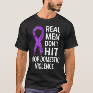 T-shirt Les vrais hommes ne frappent pas la violence domes