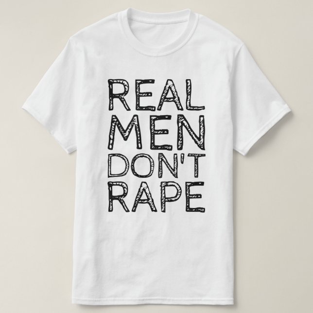 T-SHIRT LES VRAIS HOMMES NE VIOLENT PAS (Design devant)