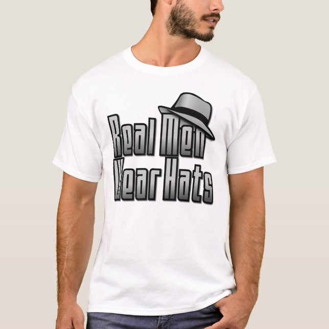 T-shirt Les vrais hommes portent des Casquettes (Devant)