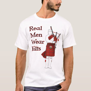 T-shirt Les vrais hommes portent des kilos amusants écoss