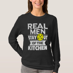 T-shirt Les vrais hommes restent hors de la cuisine Raquet