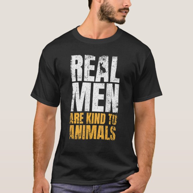 T-shirt Les vrais Hommes Sont Semblables Aux Animaux Les D (Devant)