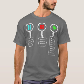 T-shirt Les vrais hommes utilisent trois pédales 3 citatio