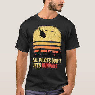 T-shirt Les vrais pilotes n'ont pas besoin de pistes Vinta
