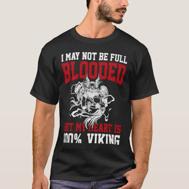 T-shirt Les vrais vikings viennent à Valhalla et n'ont pas (Devant)