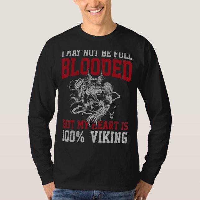 T-shirt Les vrais vikings viennent à Valhalla et n'ont pas (Devant)