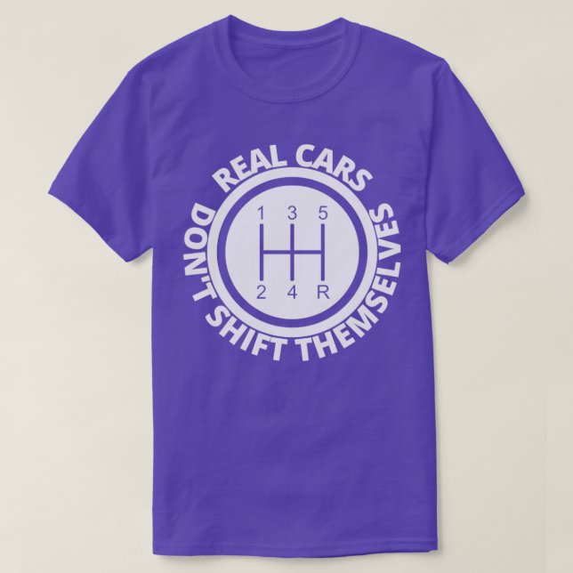 T-shirt Les vrais voitures ne se déplacent pas (Design devant)