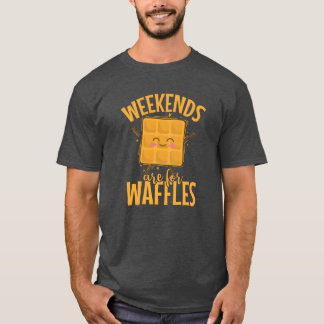T-shirt Les week-ends sont pour les biscuits snack Waffles