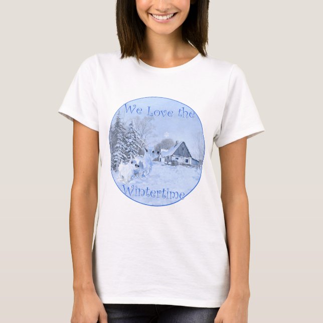 T-shirt Les Westies adorent l'hiver (Devant)