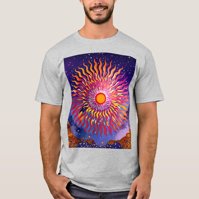 T-shirt "Les Whispers solaires dans le ciel" Le soleil (Devant)