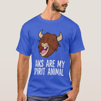 T-shirt Les yaks sont mon animal spirituel cadeau