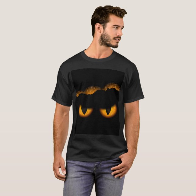 T-shirt Les yeux brillants des chats (Devant entier)
