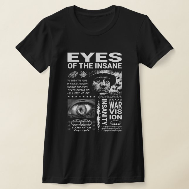 T-shirt Les yeux des fous - Vision de guerre Métal lourd (Poser)