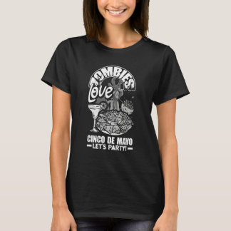 T-shirt Les zombies aiment aussi le Cinco de Mayo