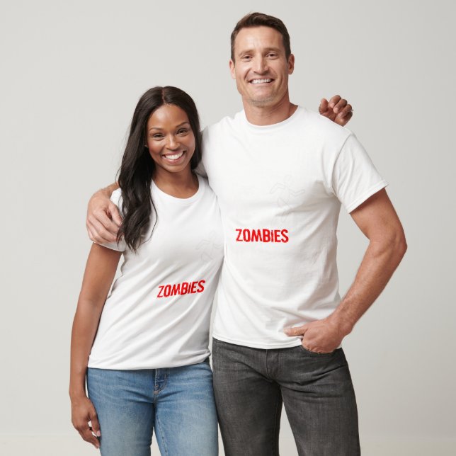 T-SHIRT LES ZOMBIES DÉTESTENT LA NOURRITURE RAPIDE (Unisexe)