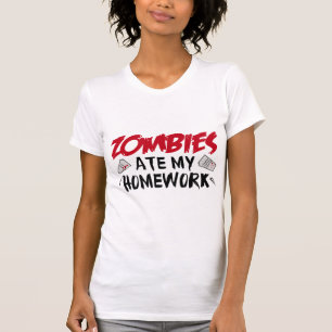 T-shirt Les Zombies mangent mes devoirs