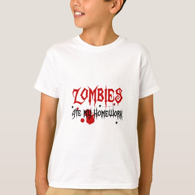 T-shirt Les Zombies mangent mes devoirs (Devant)