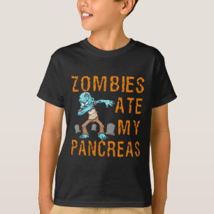 T-shirt Les zombies ont mangé mon pancréas - Diabète amusa