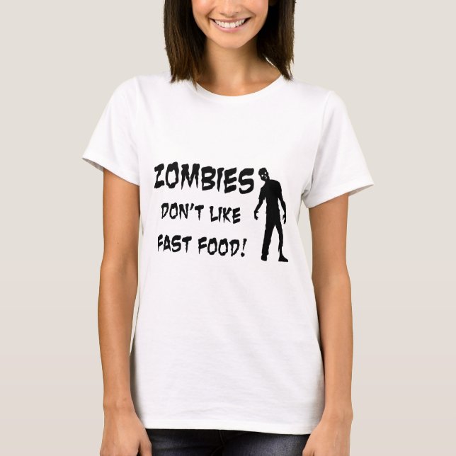 T-shirt Les zombis n'aiment pas les aliments de (Devant)