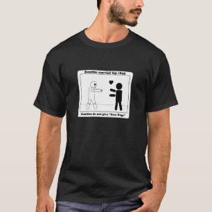 T-shirt Les zombis ne donnent pas les étreintes libres