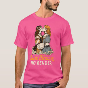 T-shirt Lesbian Couple LGBT Pride LGBTQ Love Knove No Gend