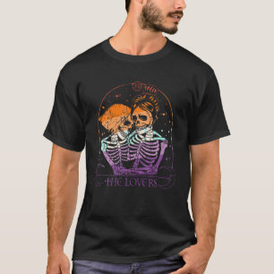 T-shirt Lesbian Couple Love Tarot Card LGBTQ Skeleton Va