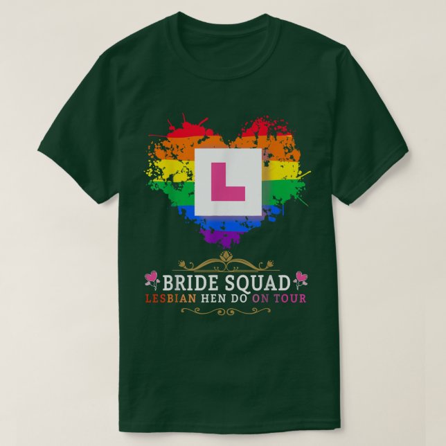 T-shirt Lesbian Hen Do Outlets Pour Femmes Et Groupe Hen N (Design devant)