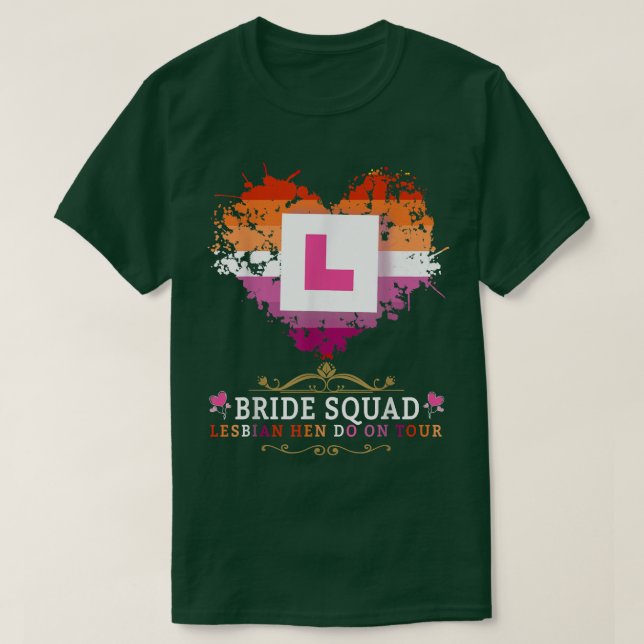 T-shirt Lesbian Hen Do Outlets Pour Femmes Et Groupe Hen N (Design devant)