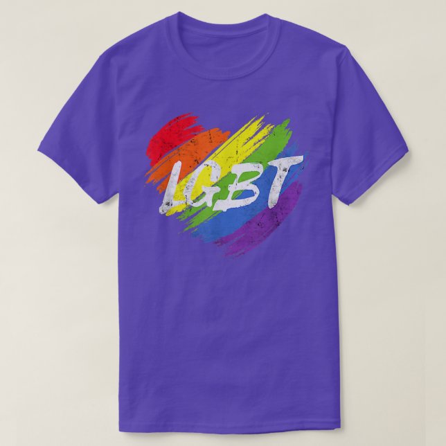 T-shirt Lesbian Transgender Support Equality LGBT Rainbow  (Design devant)