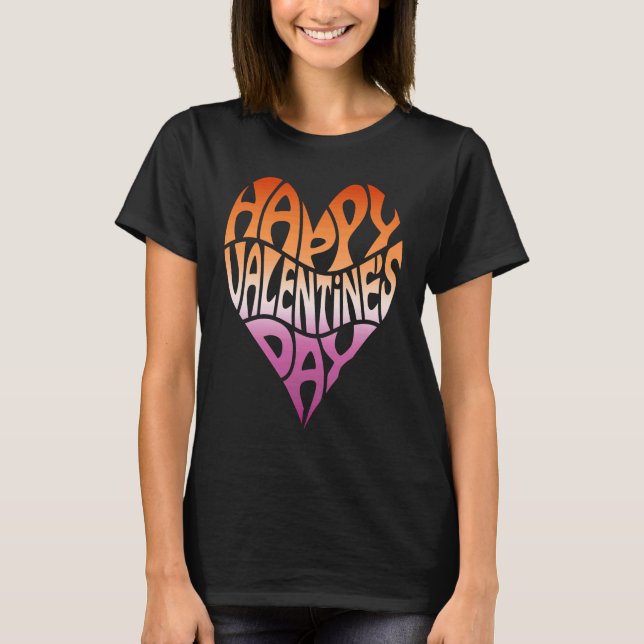 T-shirt Lesbian Valentine's Day Subtle LGBT LGBTQ Gay Prid (Devant)