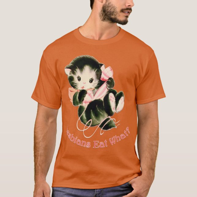 T-shirt Lesbians Eat What vintage (Devant)