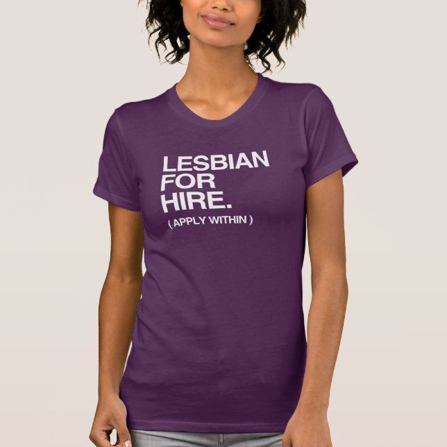 T-SHIRT LESBIENNE À LOUER (Devant)