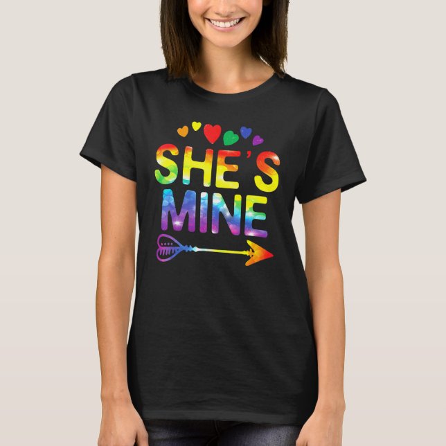T-shirt Lesbienne Couple Chaussures Mine Correspondant Lgb (Devant)