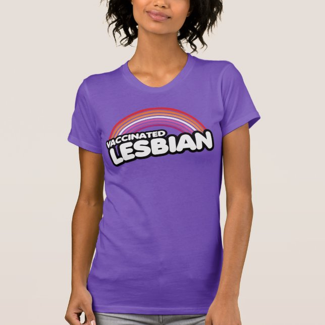 T-SHIRT LESBIENNE VACCINÉE (Devant)