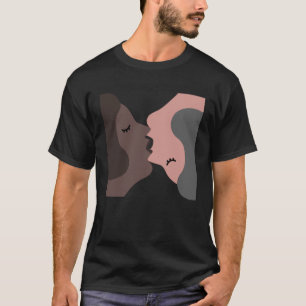 T-shirt Lesbiennes embrasser LGBT Homosexuel Bisexuel gay