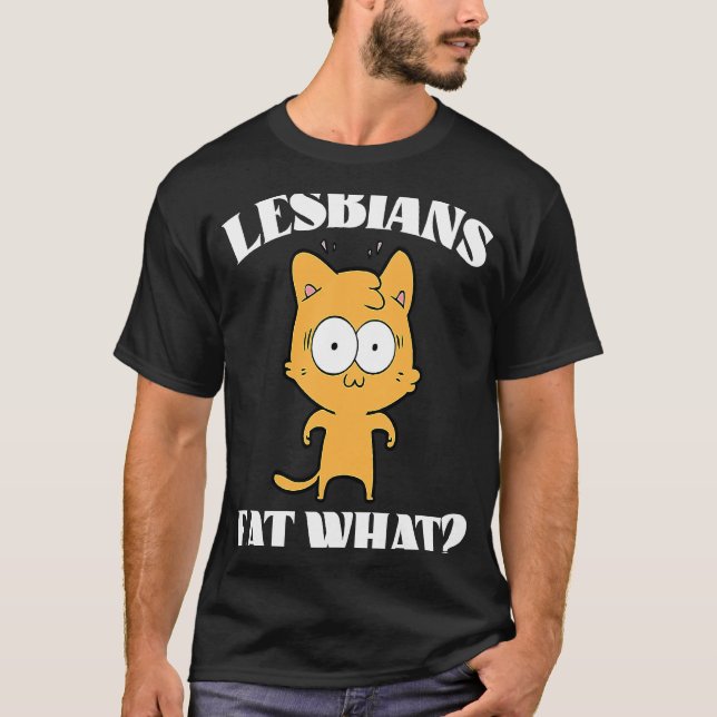 T-shirt Lesbiennes Mangent Quel Chat 1 (Devant)