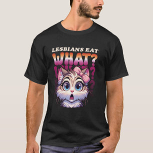 T-shirt Lesbiennes Mangent Quel Design De Chat Drôle Amour
