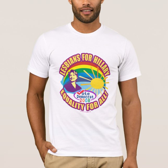 T-shirt Lesbiennes pour Hillary ! Hillary pour le (Devant)