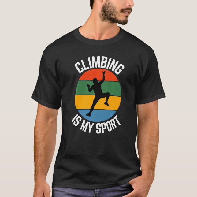 T-shirt L'Escalade Est Mon Sport, Les Amateurs De Climat (Devant)