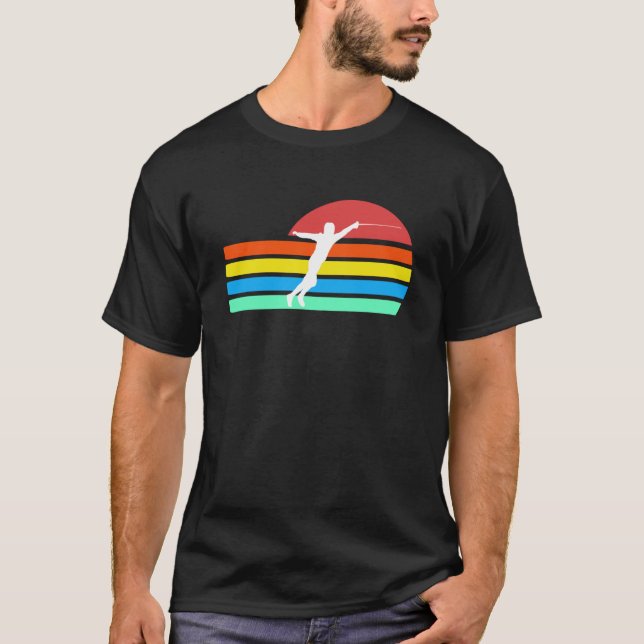 T-shirt L'escrime coule dans mes veines Style Rétro Couche (Devant)