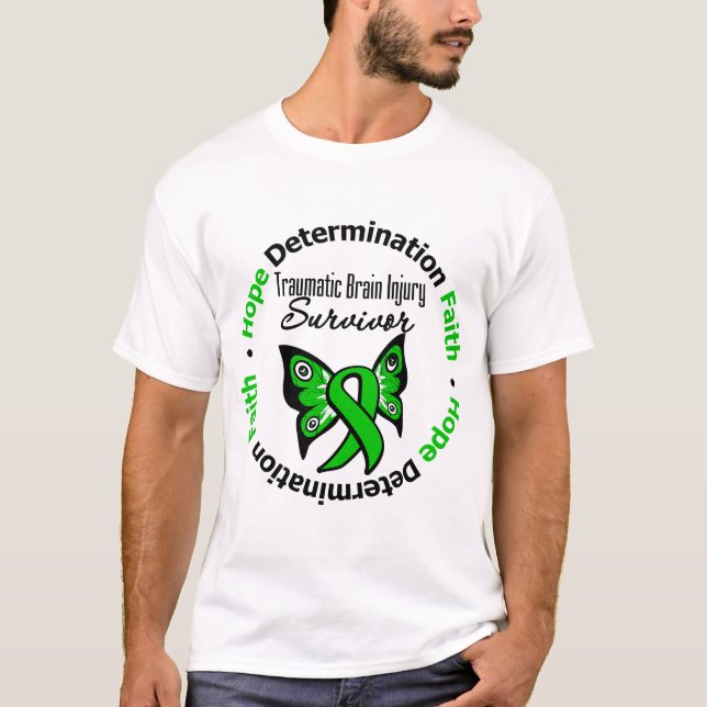 T-shirt Lésion cérébrale traumatique v2 de survivant (Devant)