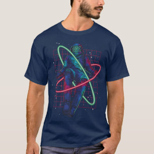 T-shirt L'espace astronaute flottant sur la Lune Planètes