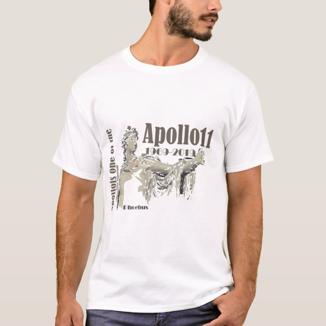 T-shirt L'espace de mission de lune d'Apollo 2019-1969 (Devant)