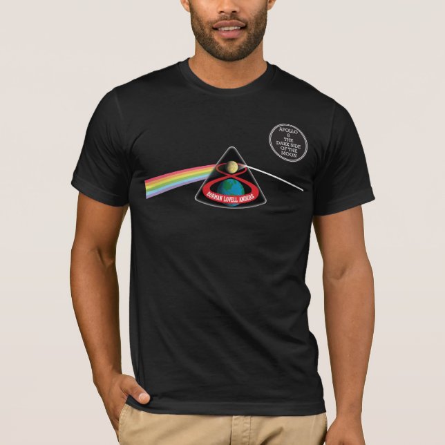 T-shirt L'espace d'hommes Hipsters® Apollo 8" pièce en t (Devant)