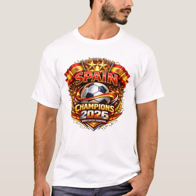 T-shirt L'Espagne championne 2026  (Devant)