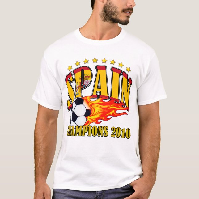 T-shirt L'Espagne soutient 2010 (Devant)