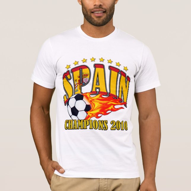 T-shirt L'Espagne soutient 2010 (Devant)